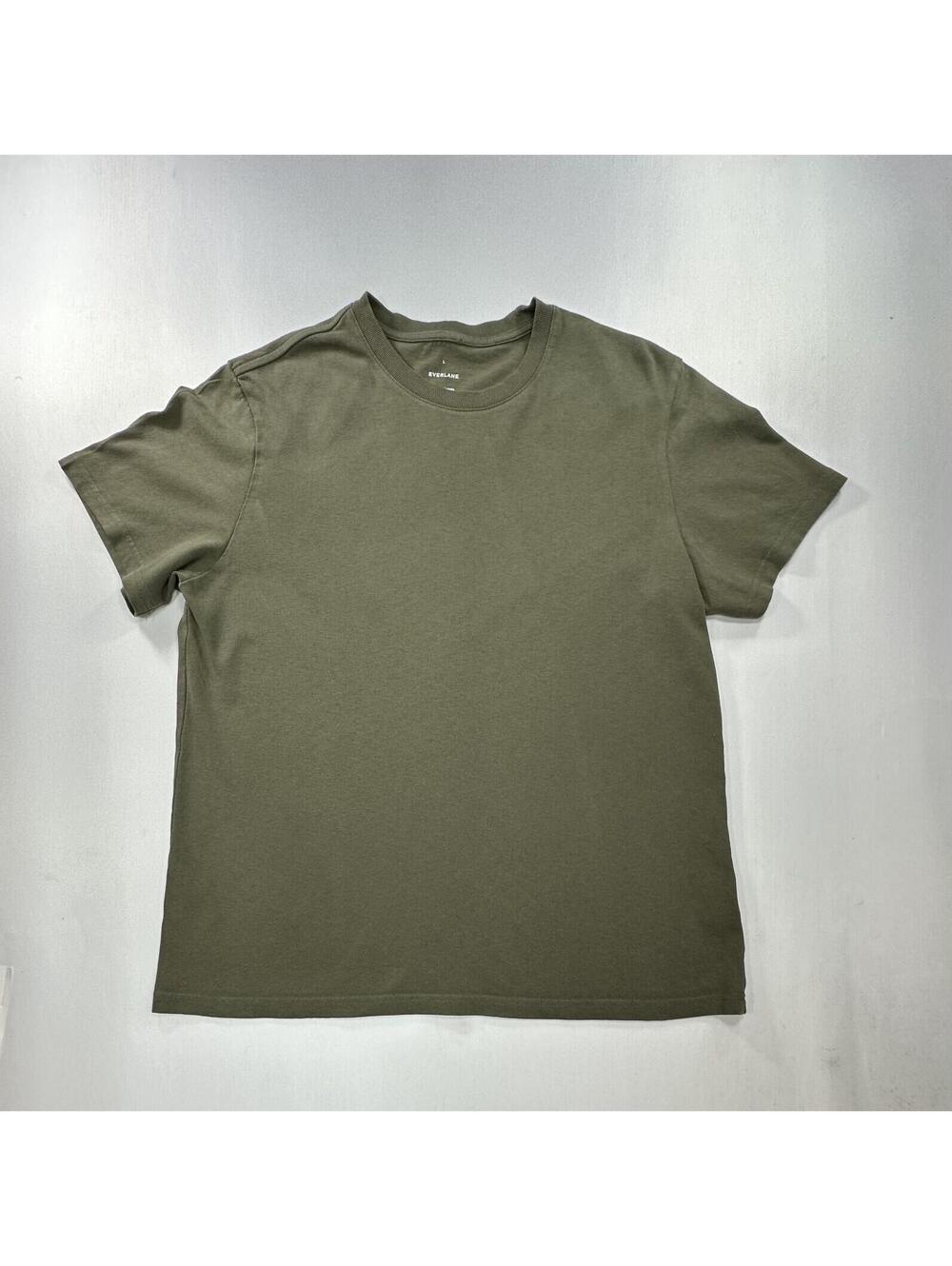 Everlane Cotton Crew Neck Pullover T-Shirt Green Mens L